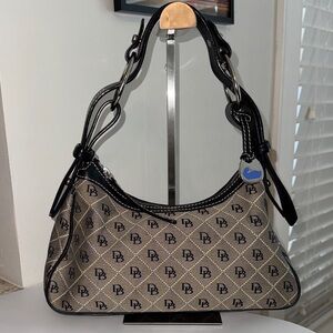 Dooney & Bourke Signature DB Small Shoulder Bag Blue Duck Tag